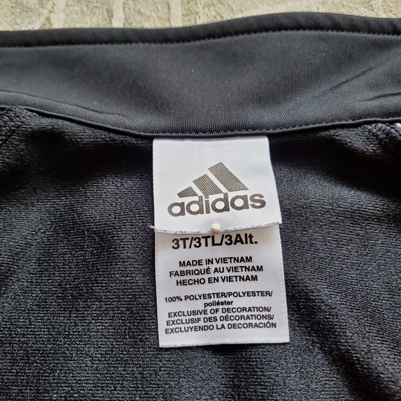 ADIDAS Zip-Up Sport Black Jacket 3T - Picture 5 of 5